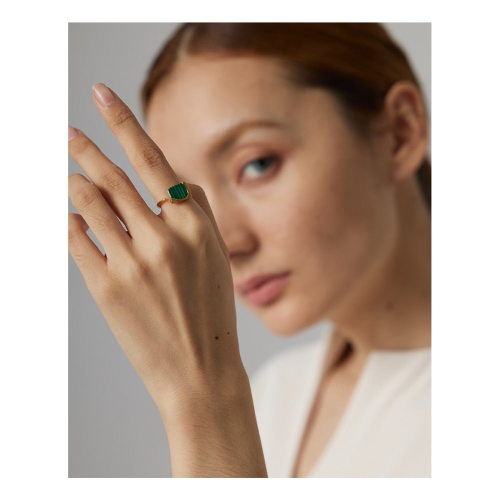 Anel Turquesa Vintage em Ouro 18K