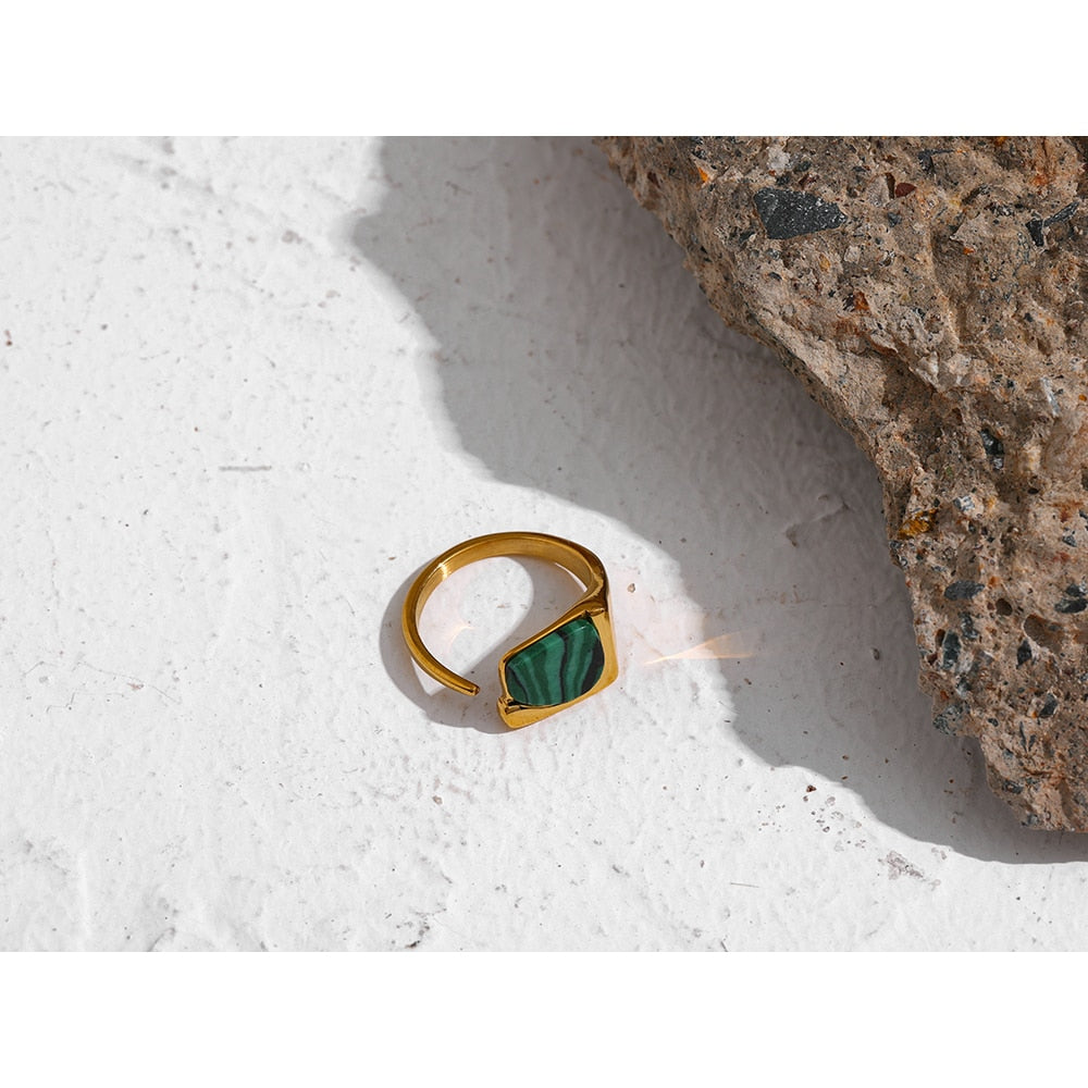 Anel Turquesa Vintage em Ouro 18K