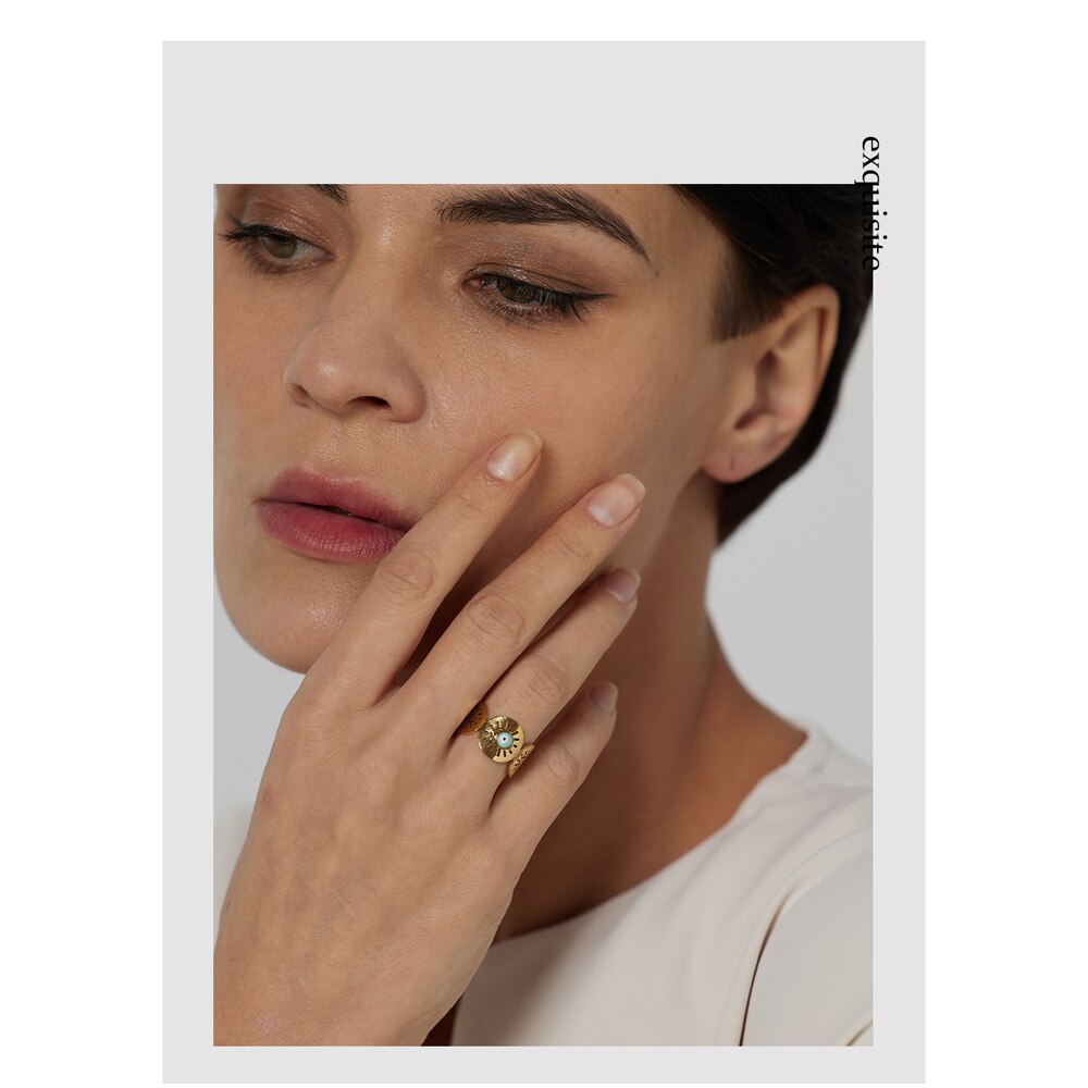 Anel Olho Grego em Ouro 18K