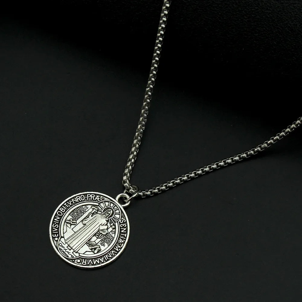 Colar e Medalha de São Bento Dupla Face