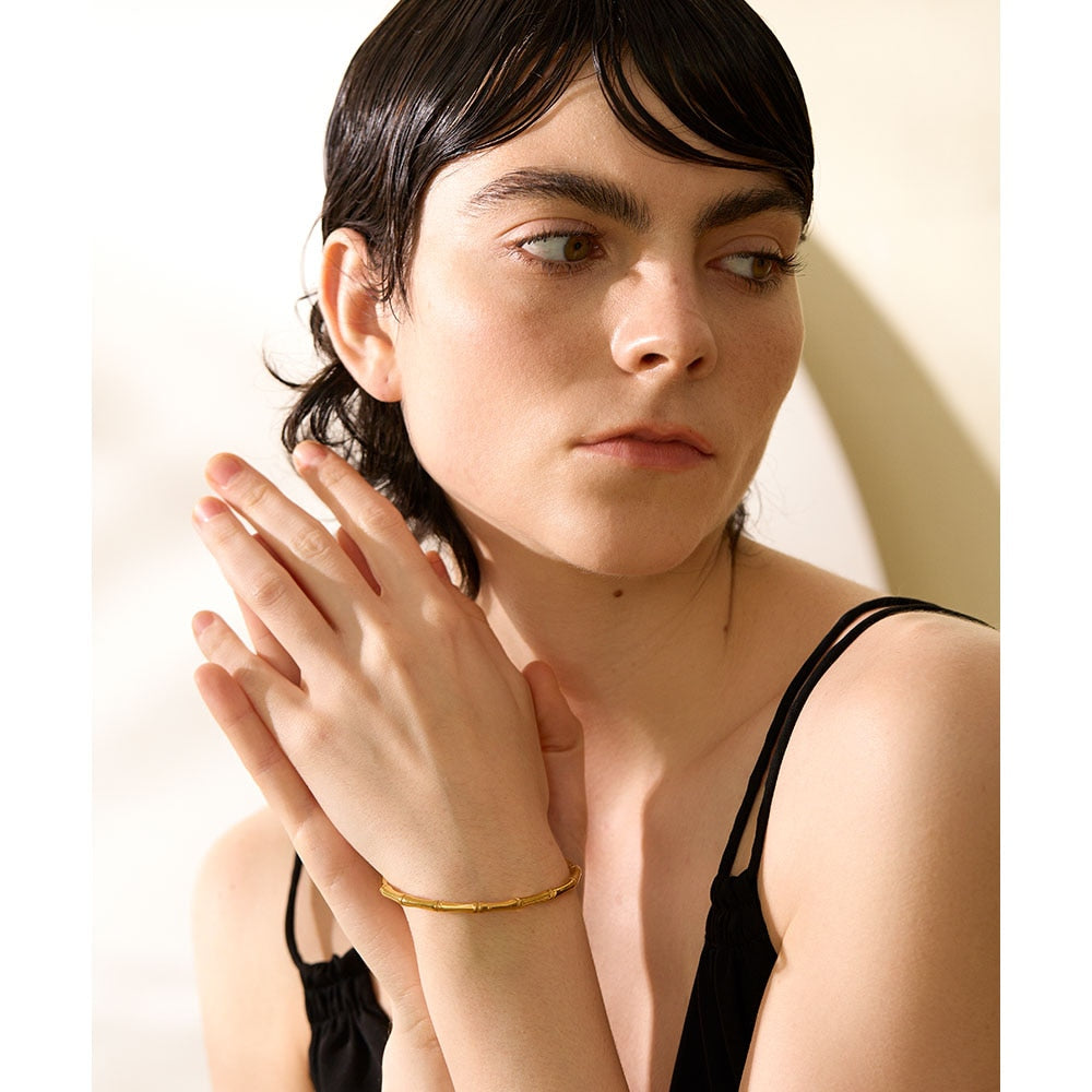Bracelete Bamboo em Ouro 18K