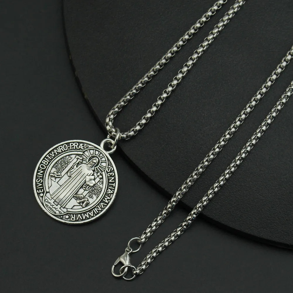 Colar e Medalha de São Bento Dupla Face