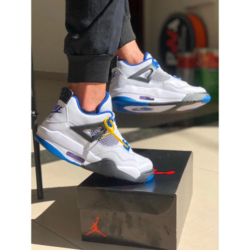 Air Jordan 4 - Motorsports Branco e Azul