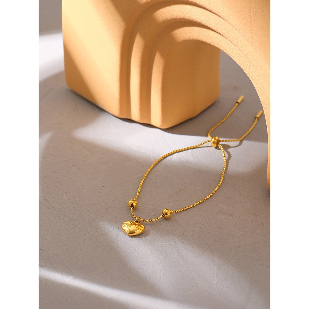 Pulseira Coração em Pérola e Ouro 18K