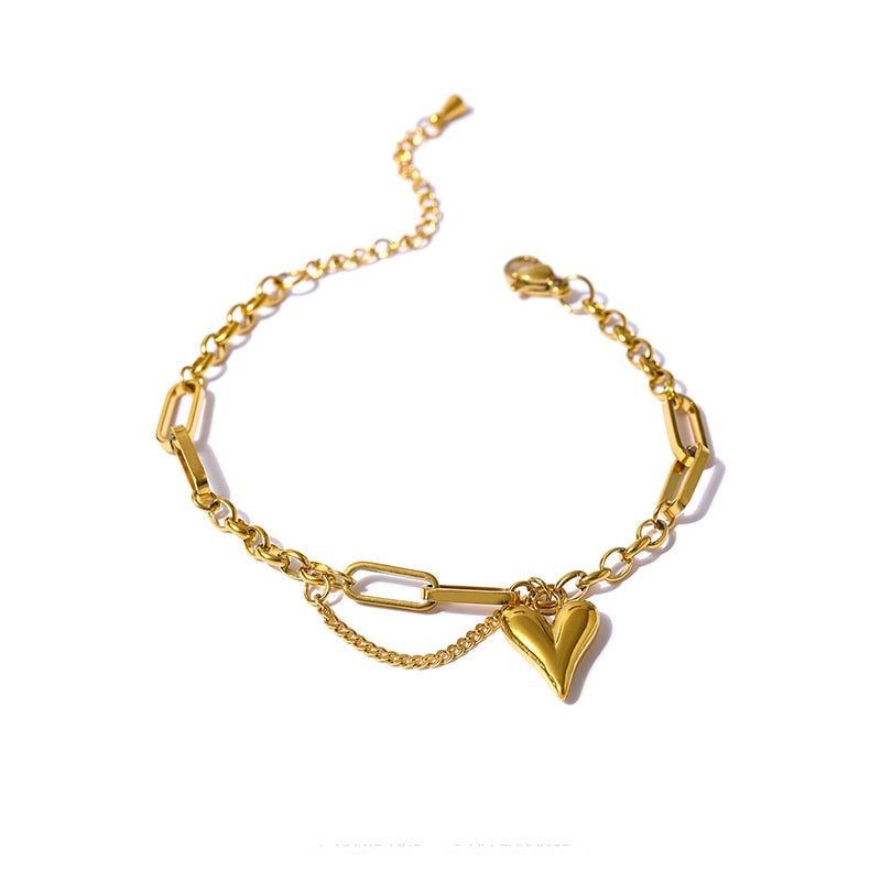 Pulseira Mini Heart em Prata 925 ou Ouro 18K
