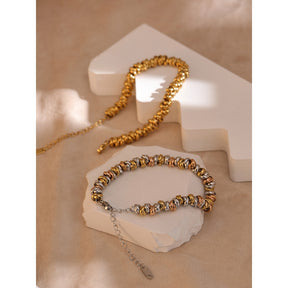 Pulseira Charm Mix e Ouro 18K