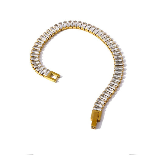 Pulseira Riviera Ayla de Zircônias em Ouro 18K