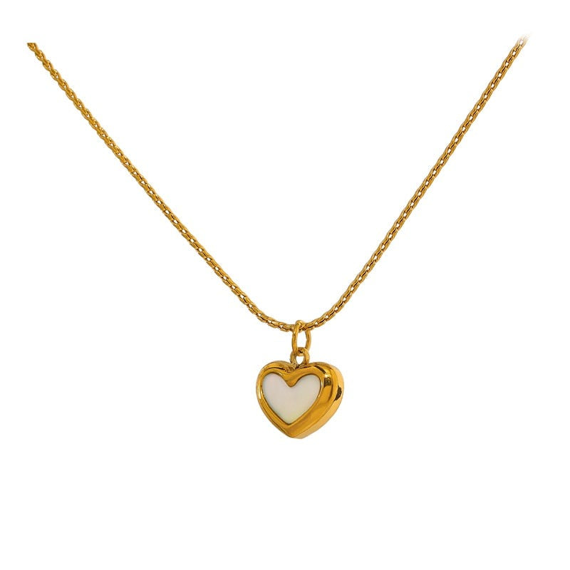 Colar Coração Cute de Pérola em Ouro 18K