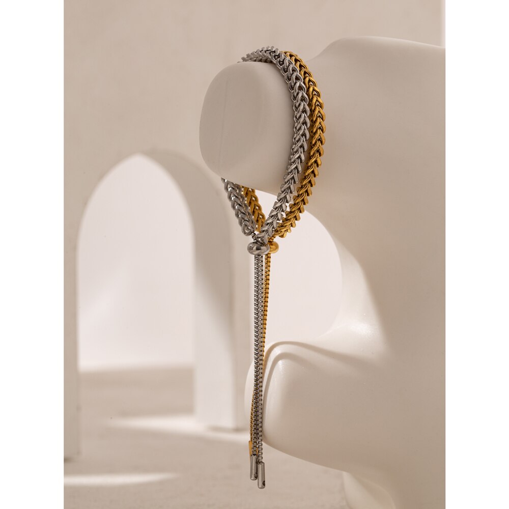 Pulseira Minimalista em Ouro 18K e Prata 925