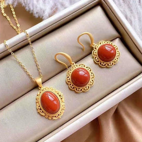 Conjunto Colar e Brincos Orleans em Ouro 18K