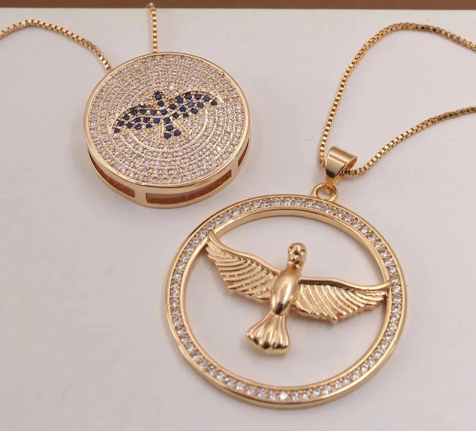 Colar Espírito Santo de Zircônias em 4 Modelos