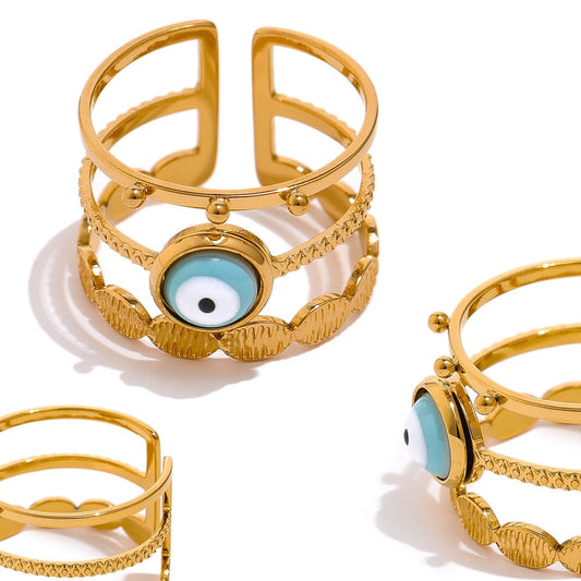 Anel Olho Turco em Ouro 18K