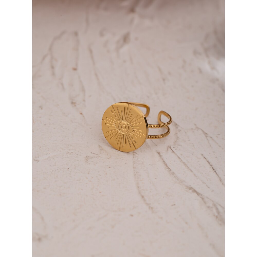 Anel O Olho que Tudo Vê em Ouro 18K