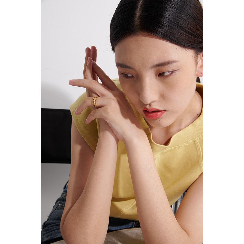 Anel Folhas de Louro em Ouro 18K