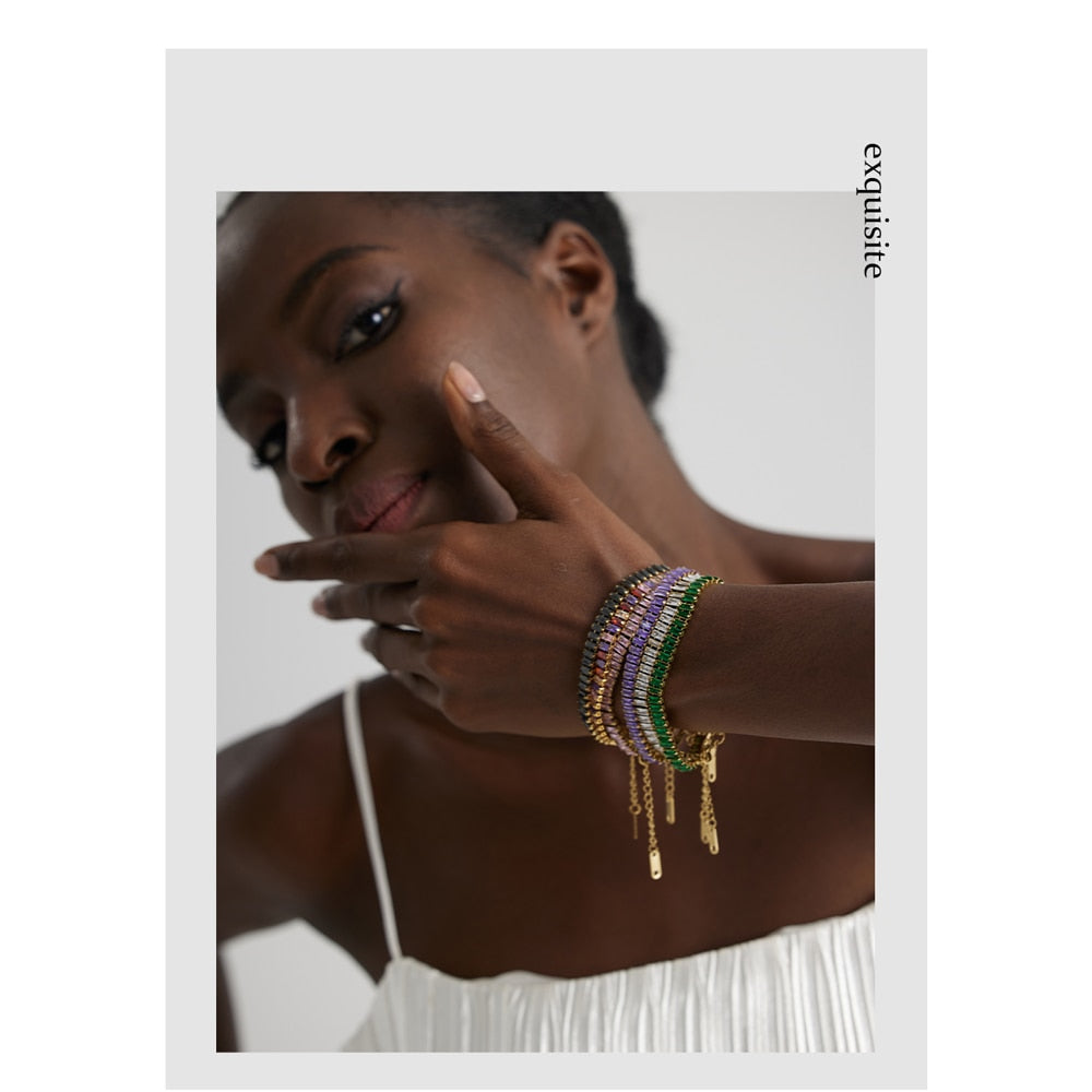 Pulseira Riviera Cravejada de Zircônias 8 Modelos