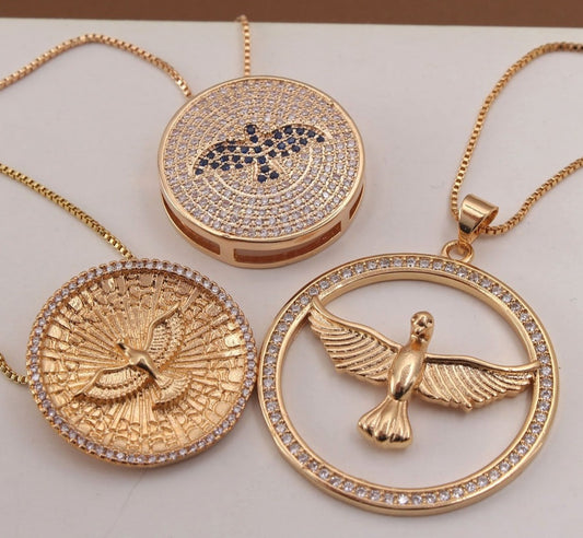 Colar Espírito Santo de Zircônias em 4 Modelos