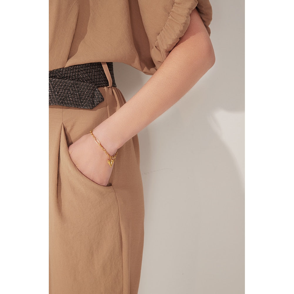 Pulseira Mini Heart em Prata 925 ou Ouro 18K