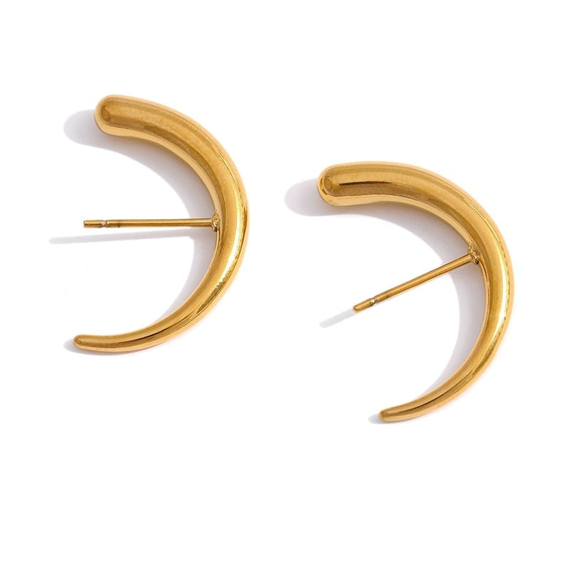 Brinco Stud Bow em Ouro 18K