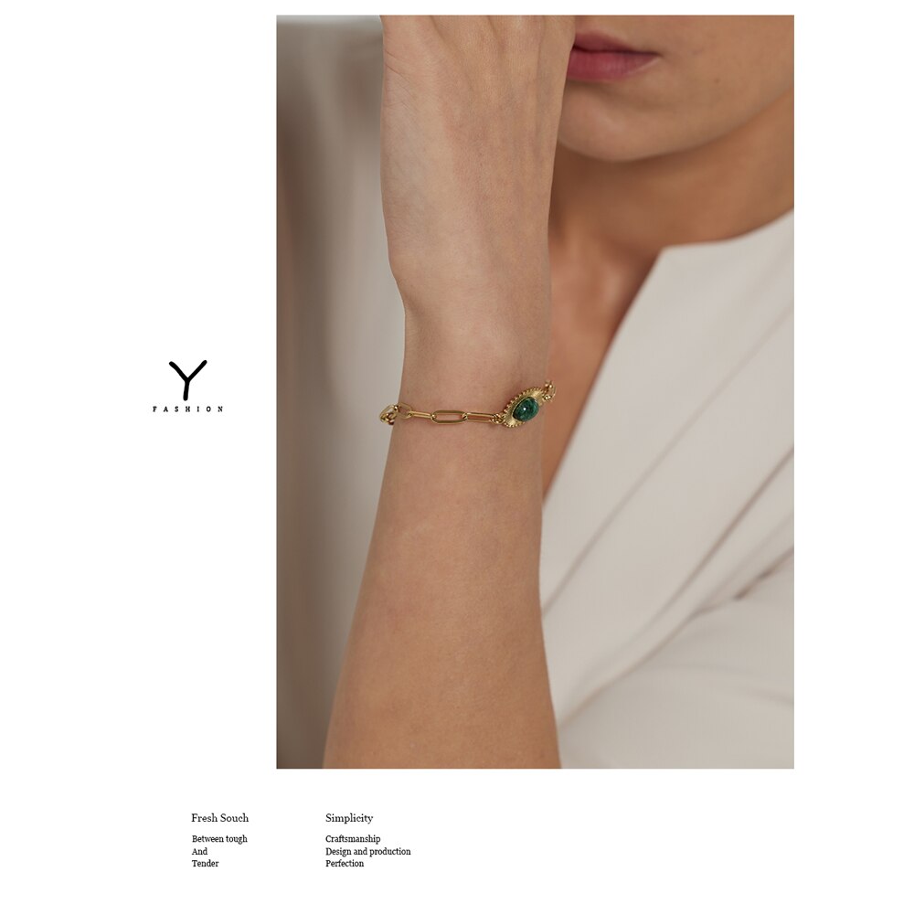 Pulseira Cartier com Turquesa Solitária em Ouro 18K