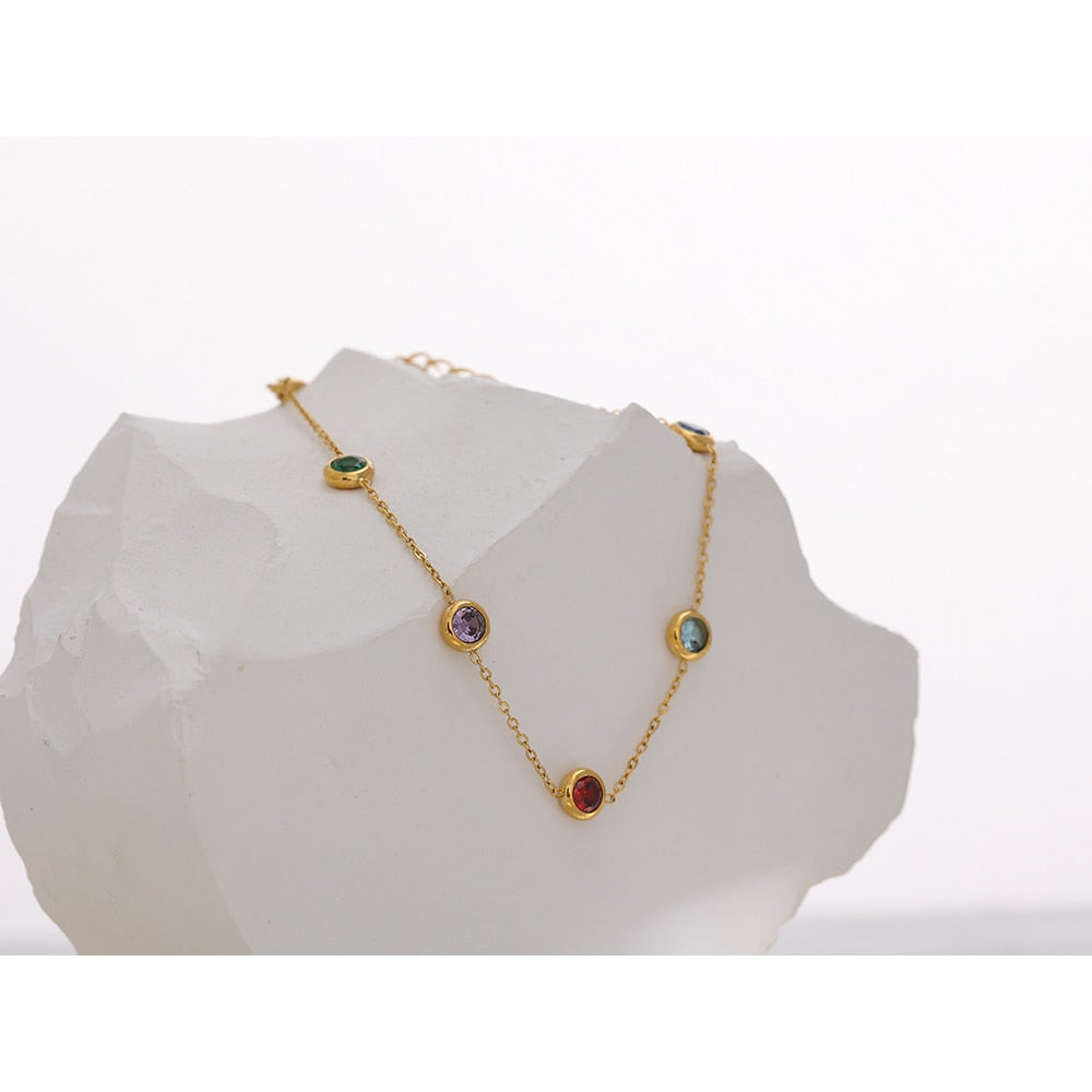 Pulseira Laurent com Zircônias Cúbicas em Ouro 18K