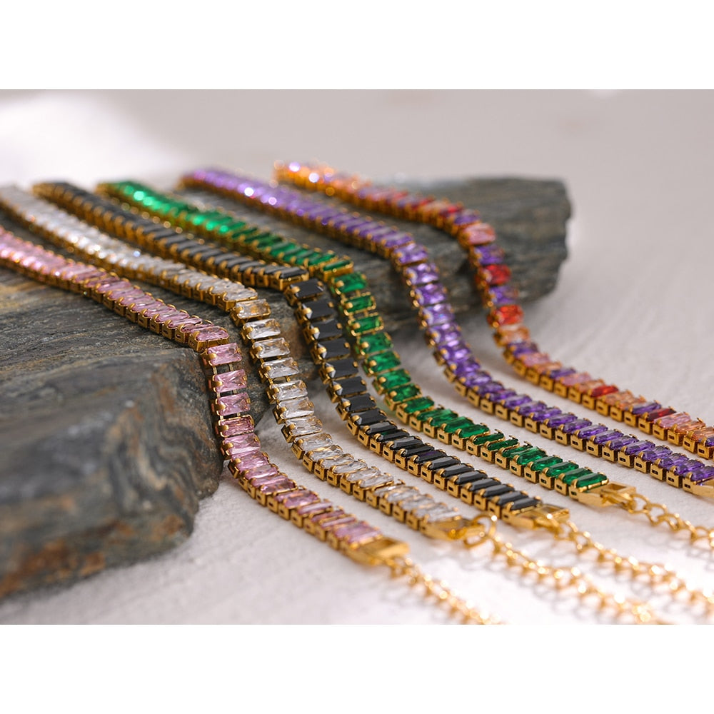 Pulseira Riviera Cravejada de Zircônias 8 Modelos