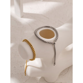 Pulseira Minimalista em Ouro 18K e Prata 925