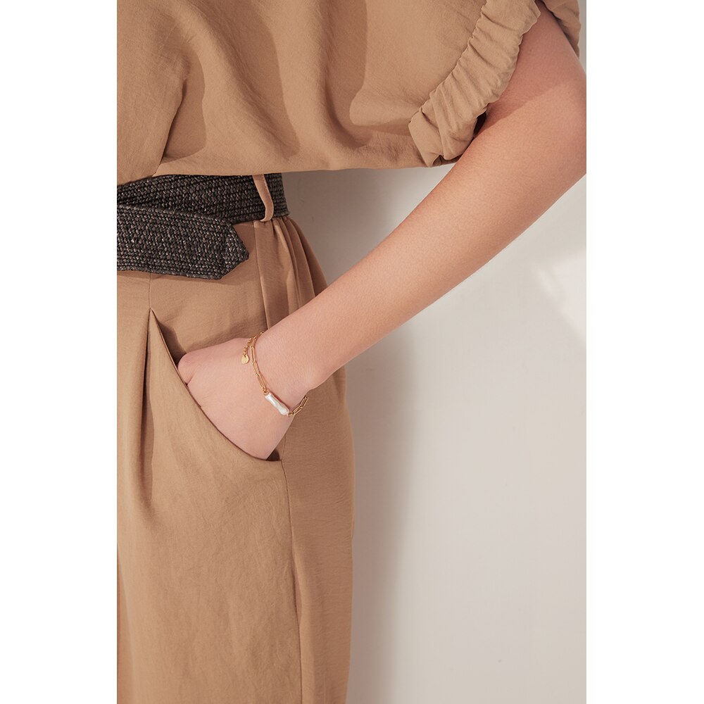 Pulseira Moore com Pérola Barroca e Ouro 18K