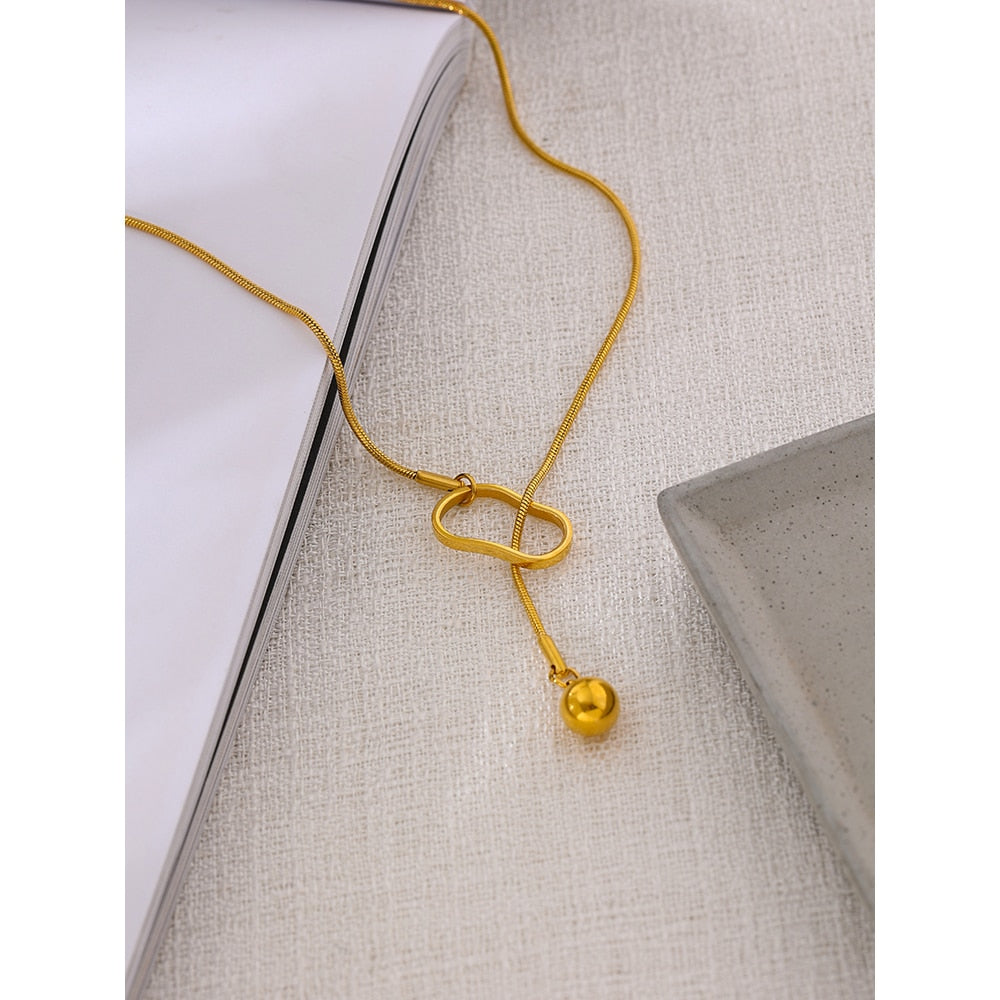 Colar New Design Long em Ouro 18K