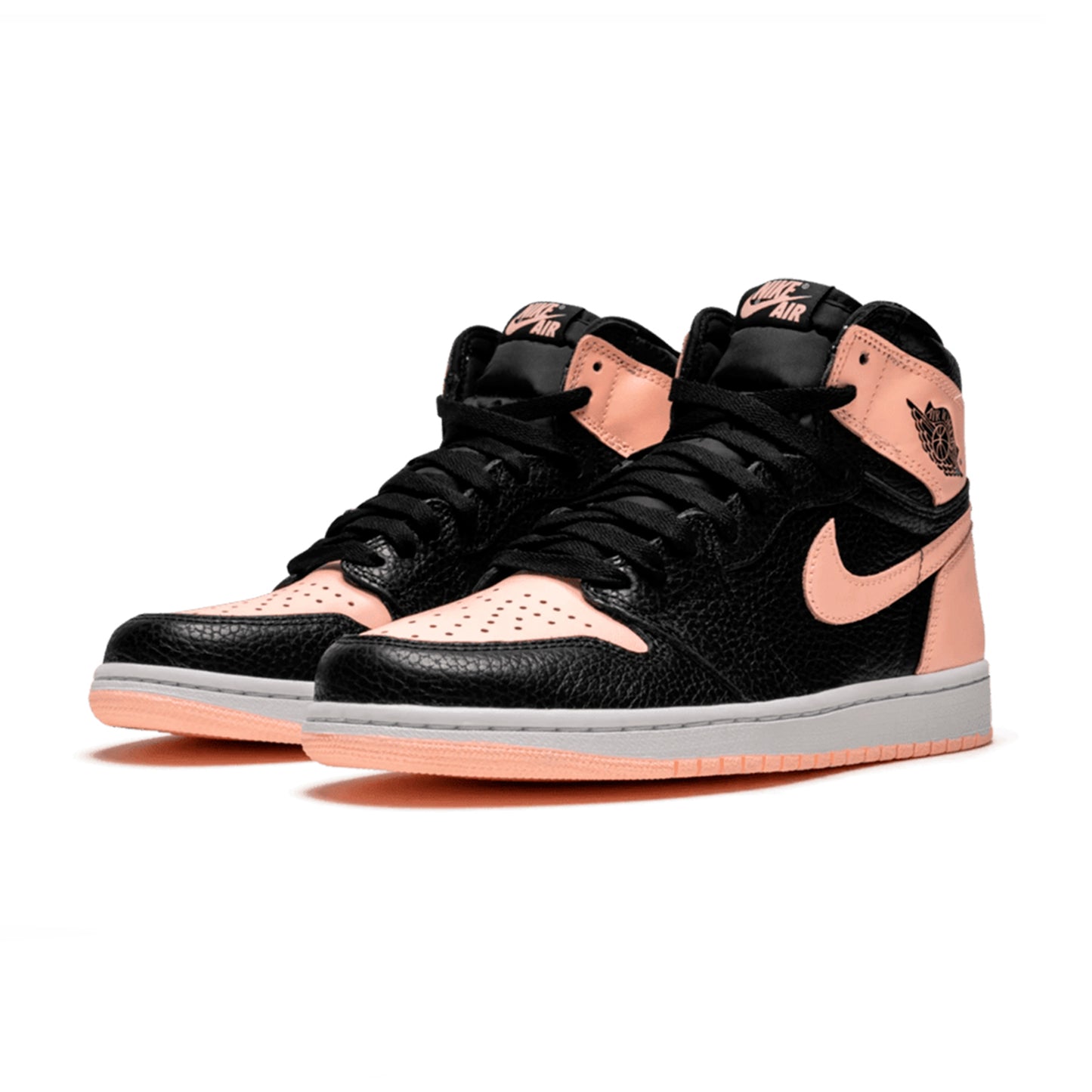 Bota Air Jordan 1 Crimson Tint Preto e Nude