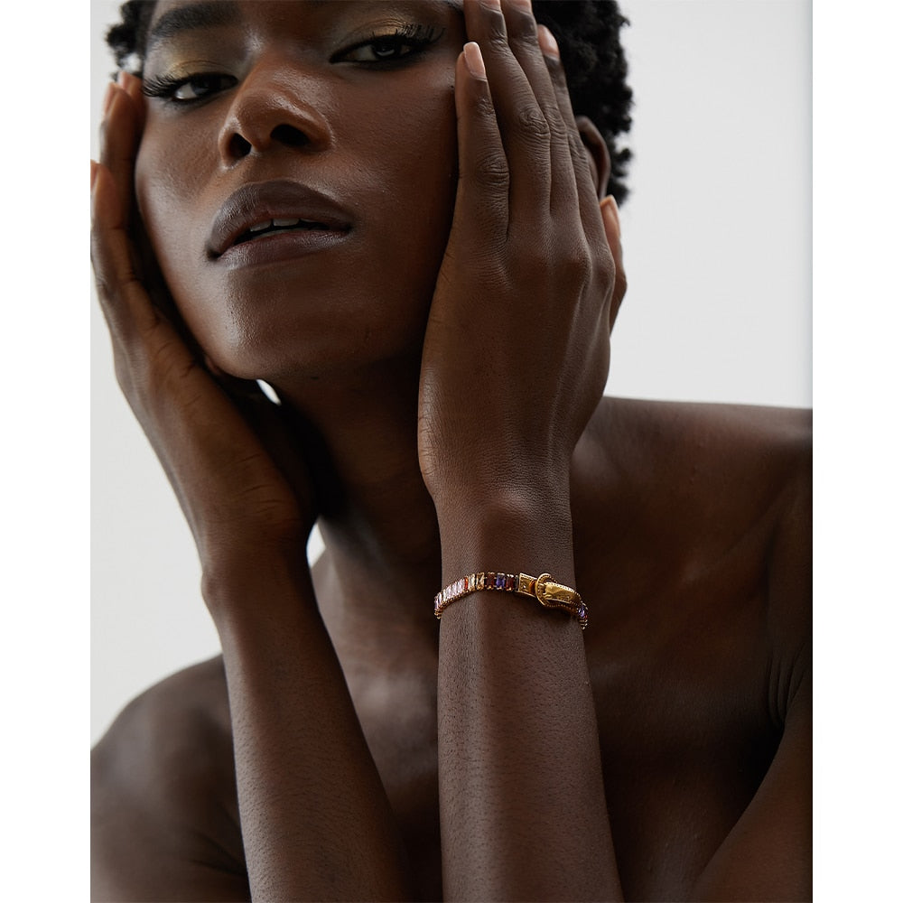 Pulseira Riviera Zephyra em Ouro 18K