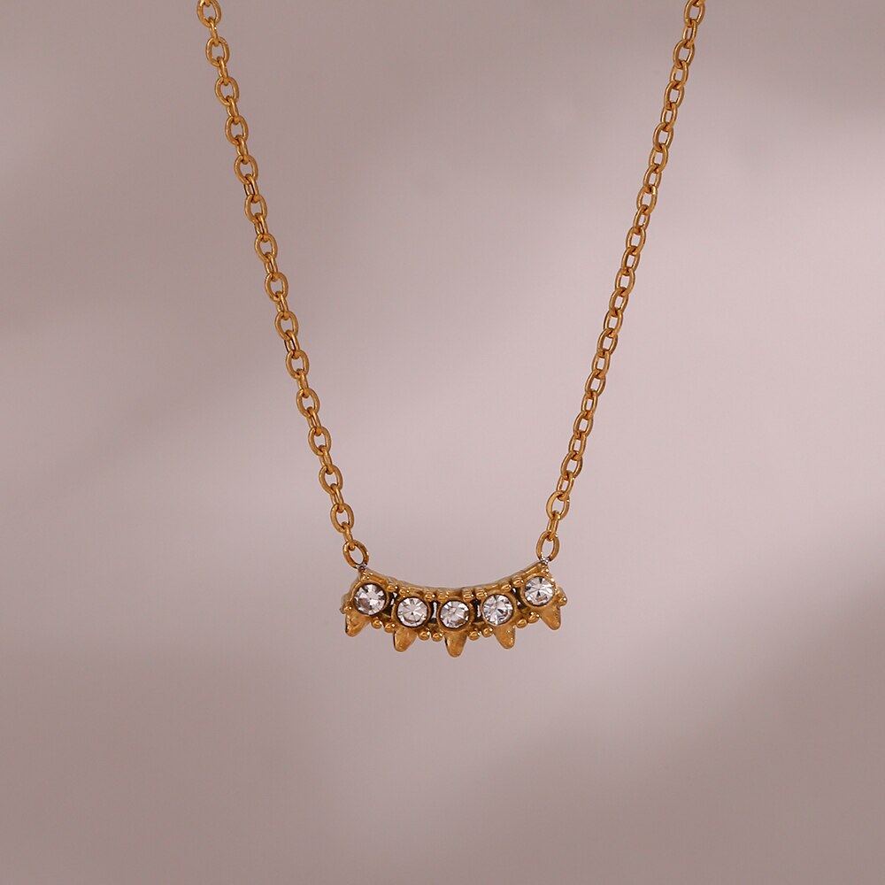 Conjunto 3 Peças Mamacita Zircônias e Ouro 18K