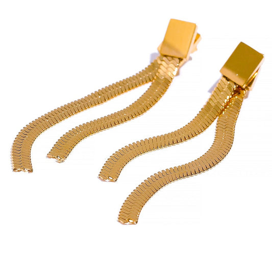 Brinco Cascata Long Banhado a Ouro 18K e Prata 925