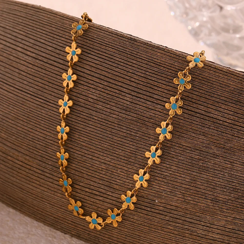 Conjunto Colar e Pulseira Fiori em Ouro 18K