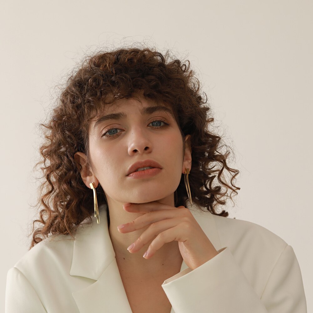 Brinco Cascata Long Banhado a Ouro 18K e Prata 925