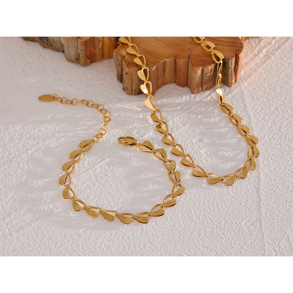 Conjunto Colar e Pulseira Madison em Ouro 18K