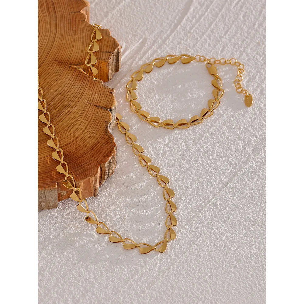 Conjunto Colar e Pulseira Madison em Ouro 18K