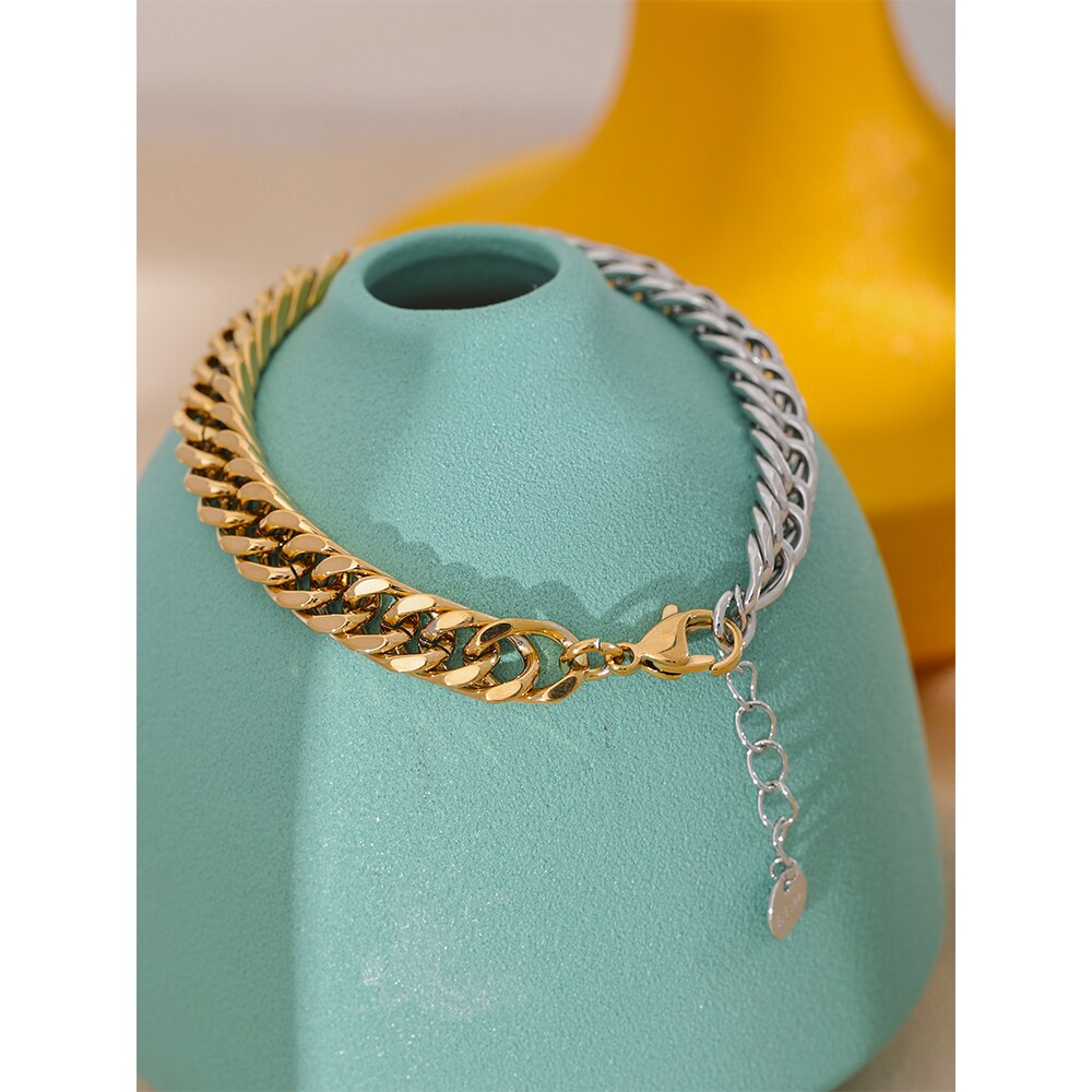 Pulseira Mix Grumet Ouro 18K e Prata 925