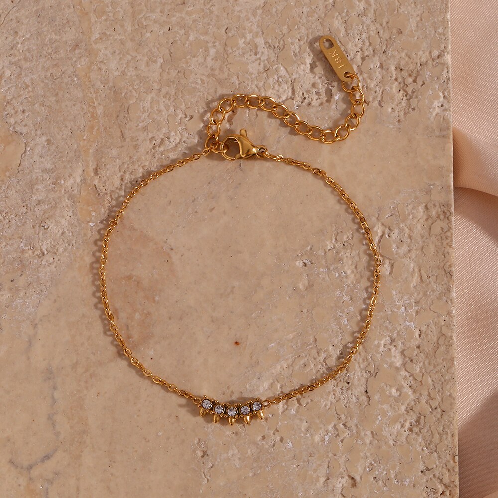 Conjunto 3 Peças Mamacita Zircônias e Ouro 18K