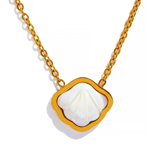 Colar Concha de Pérola em Ouro 18K