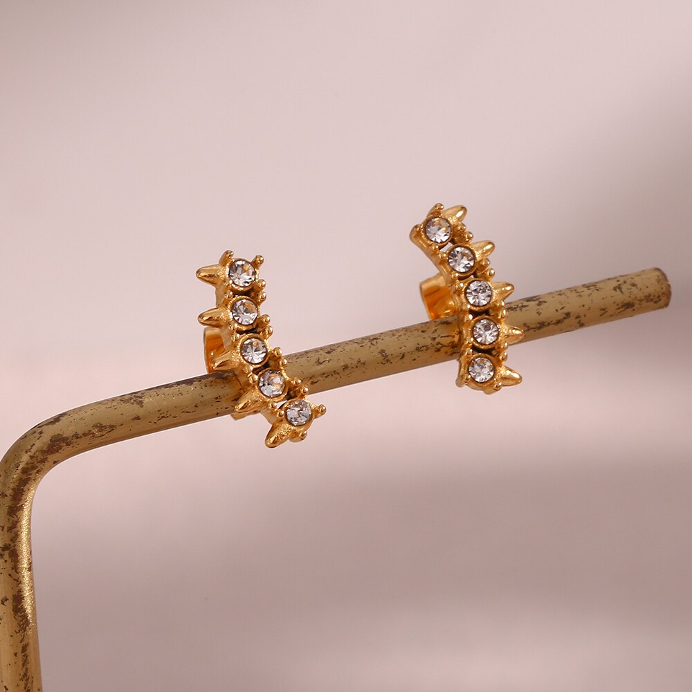 Conjunto 3 Peças Mamacita Zircônias e Ouro 18K