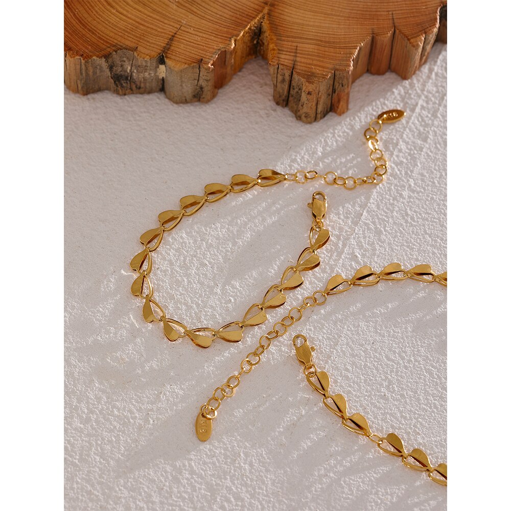 Conjunto Colar e Pulseira Madison em Ouro 18K