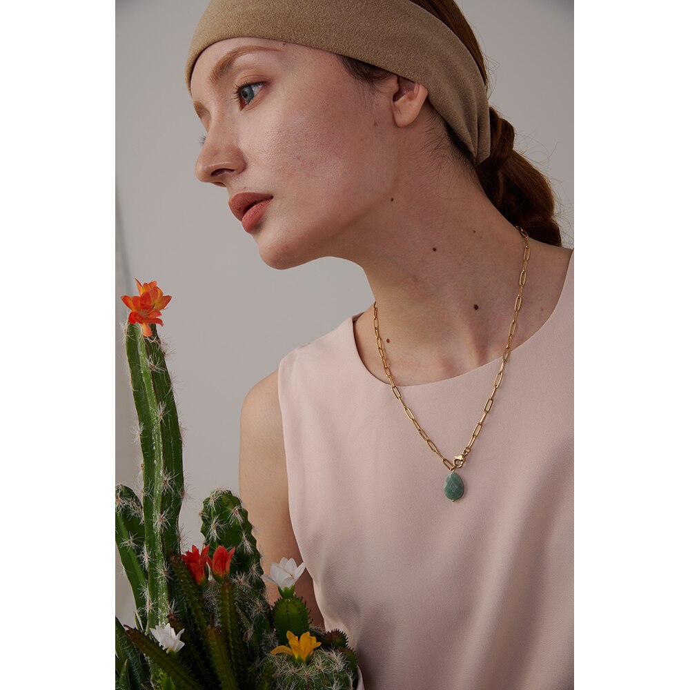 Colar Cartier com Pedra Ágata em Ouro 18K