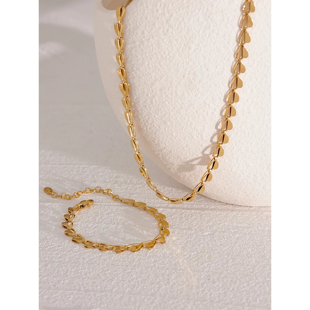 Conjunto Colar e Pulseira Madison em Ouro 18K