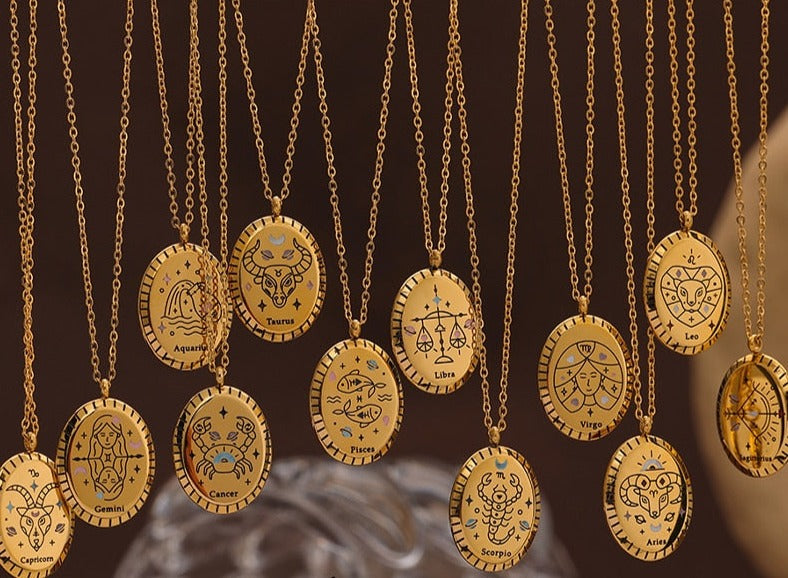 Colar Zodíaco 12 Signos em Ouro 18K