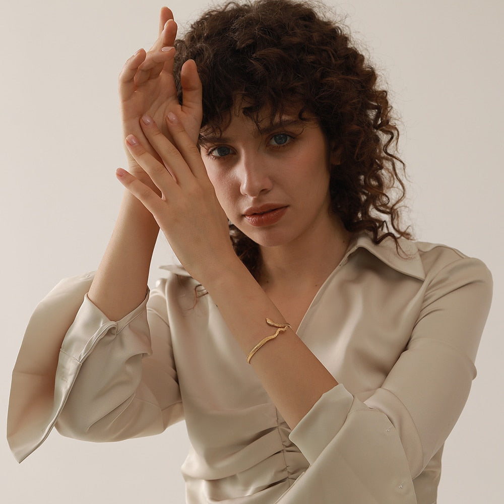 Bracelete de Serpente em Ouro 18K