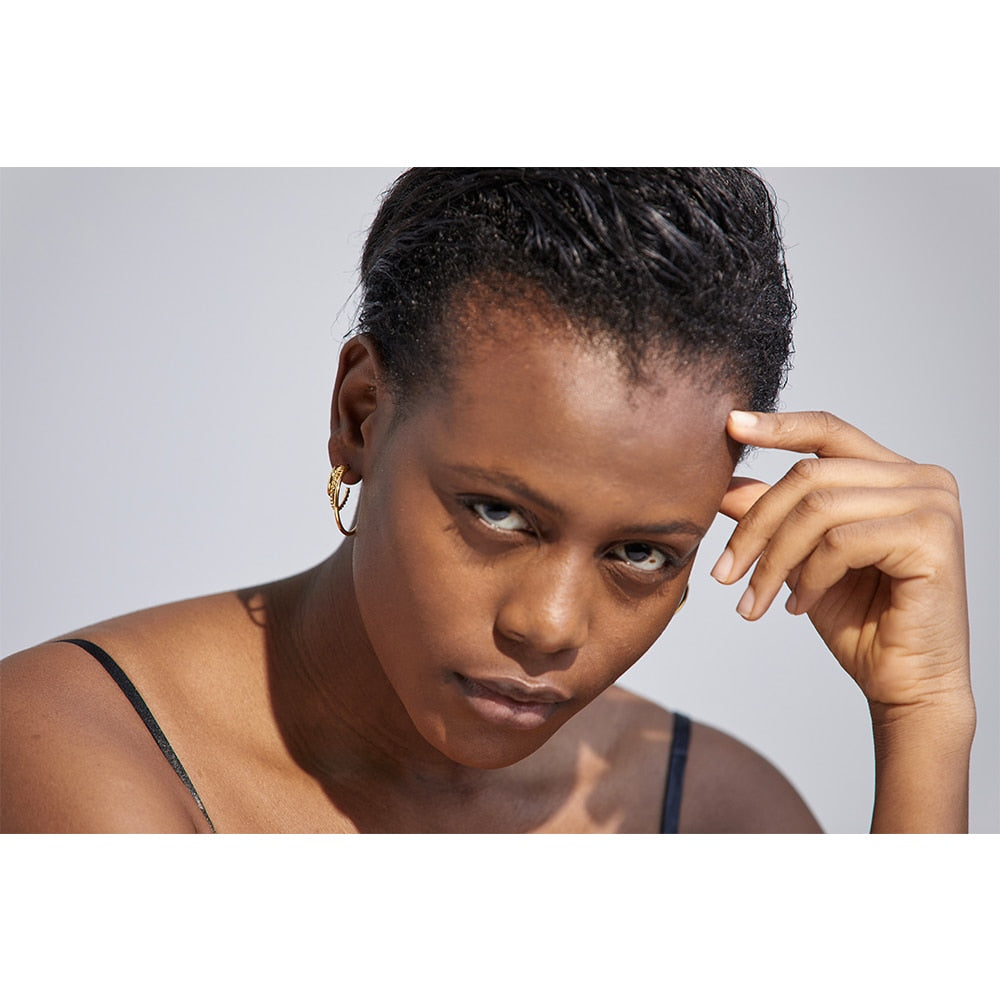 Brinco de Argolas Triplas em Ouro 18K