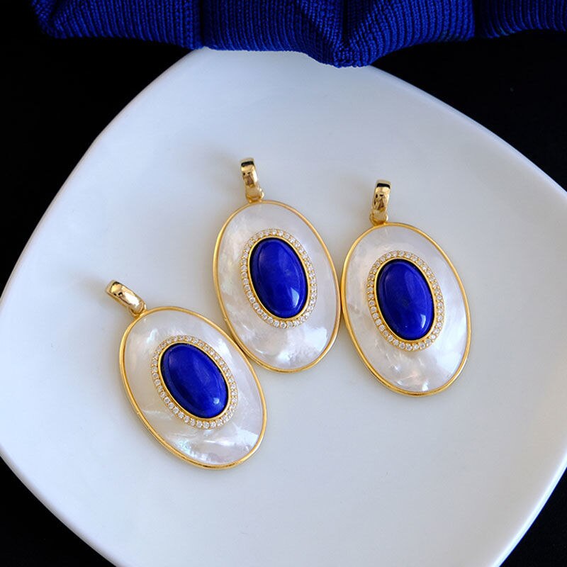 Conjunto Colar e Brincos Lápis-Lazuli em Ouro 18K