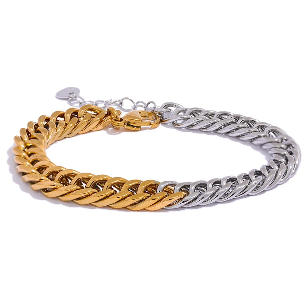 Pulseira Mix Grumet Ouro 18K e Prata 925