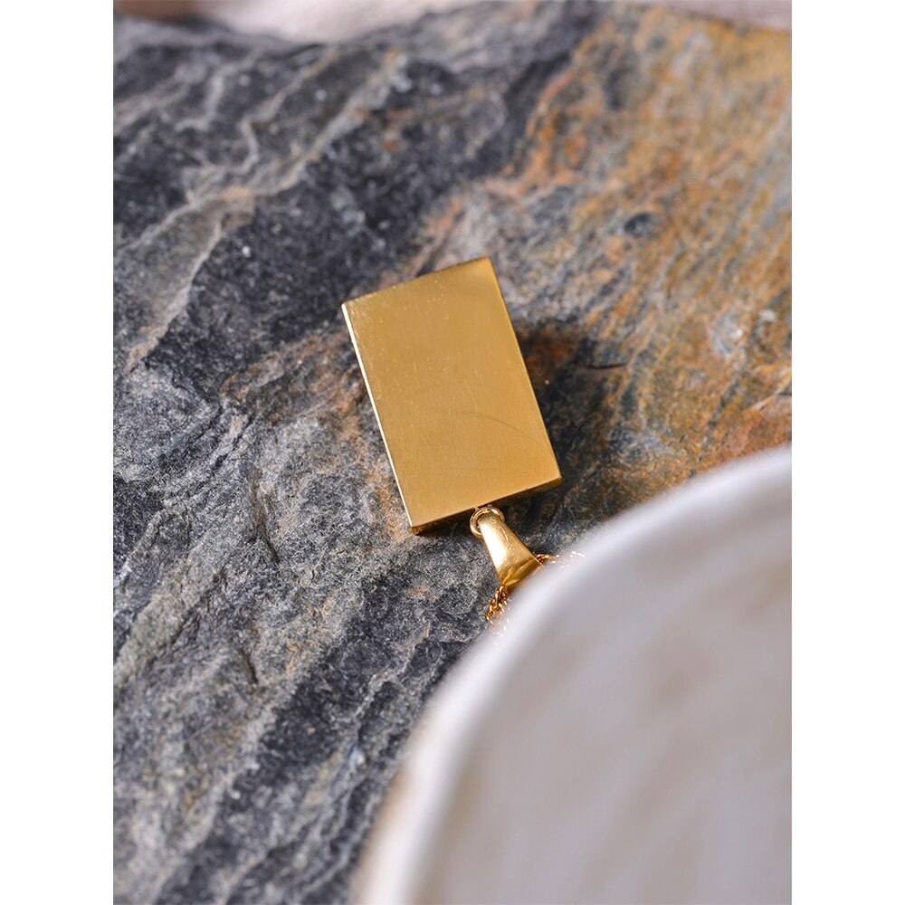 Colar Square de Olho Grego em Zircônias e Ouro 18K