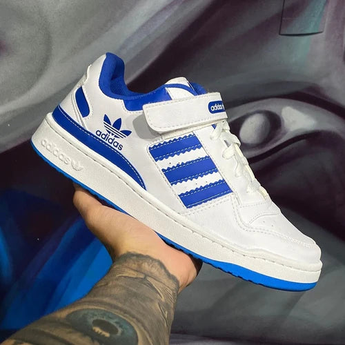 Forum Low Classic Velcro Azul e Branco